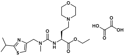 ethyl (2S)-2-[[methyl-[(2-propan-2-yl-1,3-thiazol-4-yl)methyl]carbamoyl]amino]-4-morpholin-4-ylbutanoate;oxalic acid